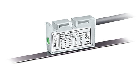 Incremental Magnetic Linear encoder  length measuring systems: Resolution 5 μm, Pole spacing 5 mm, Protection class IP69k,