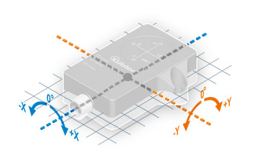 Mesure de l'inclinaison sur 2 axes Mesure de l'inclinaison sur 2 axes